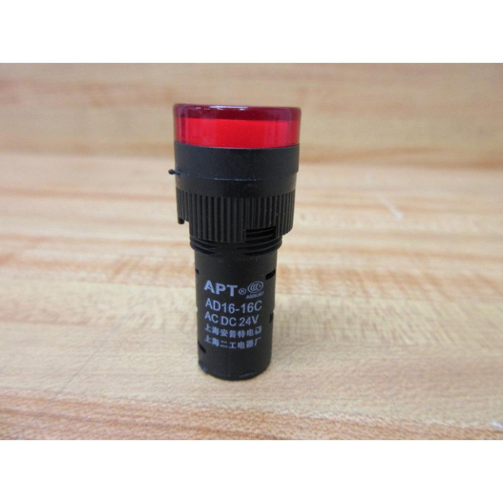APT AD16-16C Panel Mount Indicator Light AD1616C Red - New No Box