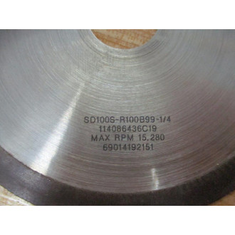 Norton SD100S-R100B99-14 Diamond Wheel 114086436C19