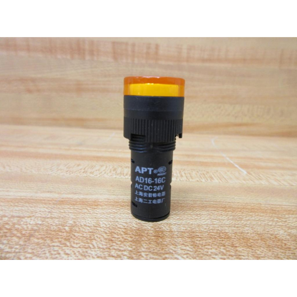 APT AD16-16C Panel Mount Indicator Light AD1616C Yellow - New No Box