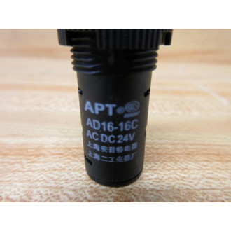 APT AD16-16C Panel Mount Indicator Light AD1616C Yellow - New No Box