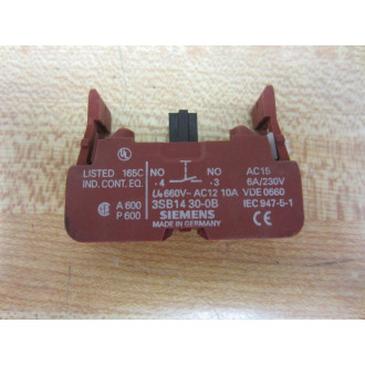 Siemens 3SB1430-0B Contact Block 3SB14300B - Used