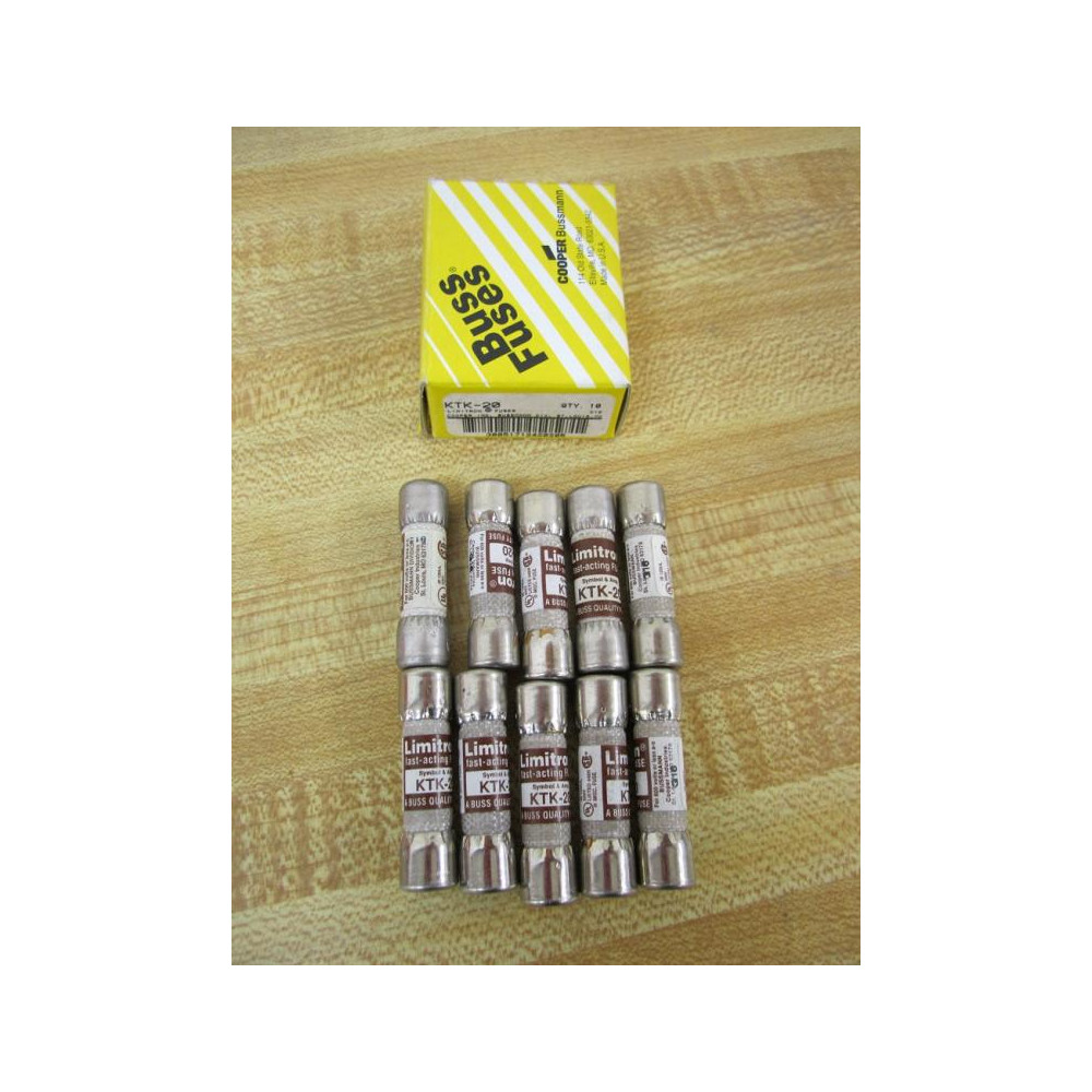 Buss KTK-20 Bussmann Fuse Cross Ref 4XC44 (Pack of 10)