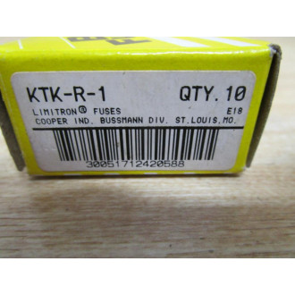 Buss KTK-R-1 Bussmann Fuse Cross Ref 4XC19 (Pack of 10)