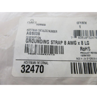 nVent Hoffman AGS808 Grounding Strap 32470