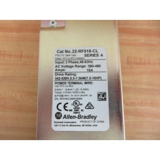 Allen Bradley 22-RF018-CL Noise Filter 22RF018CL - New No Box