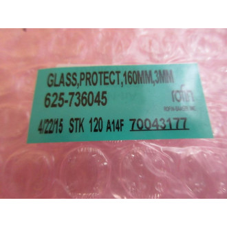 Rofin Baasel 625-736045 Protective Glass 625736045 160mm,3mm - New No Box