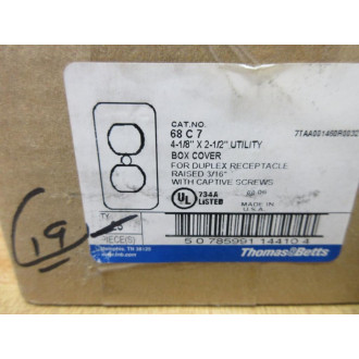 Thomas & BettsSteel City 68 C 7 Outlet Cover 68C7 (Pack of 19)