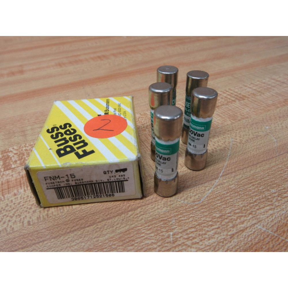 Buss FNM-15 Bussmann Fuse Cross Ref 1CT81 (Pack of 5)