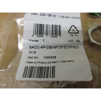 Phoenix Contact SACC-4P-DSI-M12FSDFSD-M16 Panel Feed Through 1424326
