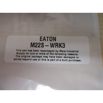 Cutler HammerEaton M22S-WRK3 Selector Switch