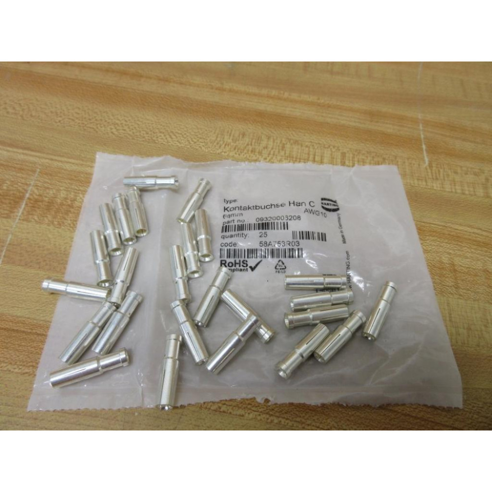 Harting 09320006208 Crimp Contact (Pack of 25)