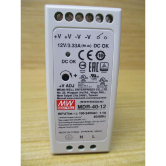 Mean Well MDR-40-12 Power Supply MDR4012 - New No Box