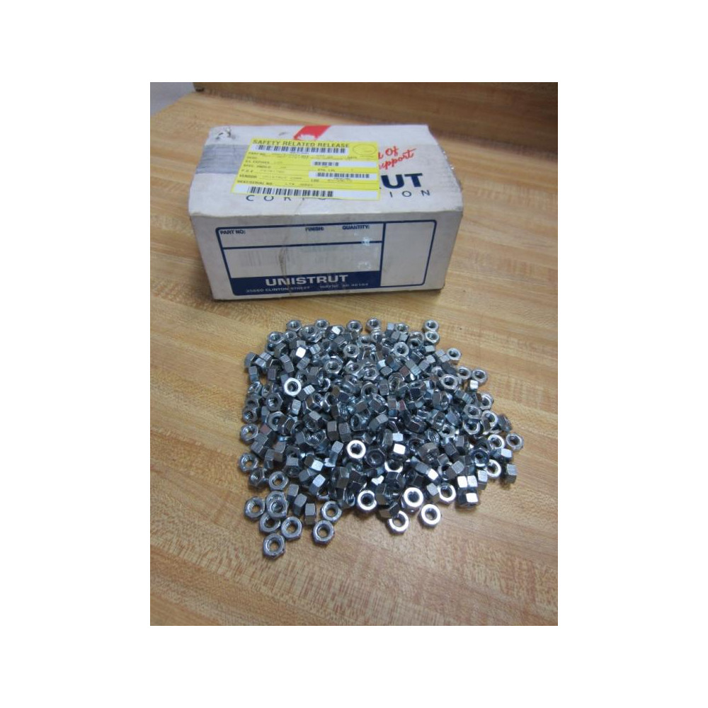 Unistrut NHXN025 Hex Nut 14"-20 EG (Pack of 350)