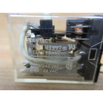 Omron LY212N-24V AC Relay LY212N-24VAC - New No Box