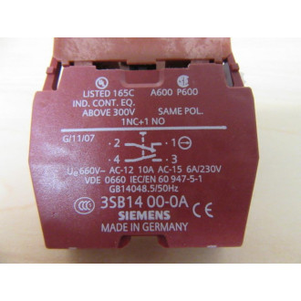 Siemens 3SB1320-0A Contact Block WHolder