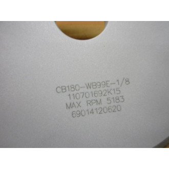 Norton CB180-WB99E-18 Grinding Wheel 1V1