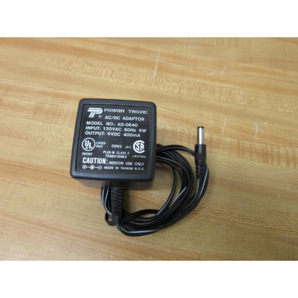 Power Tronic AD-0640 ACDC Adaptor AD0640 - New No Box
