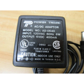 Power Tronic AD-0640 ACDC Adaptor AD0640 - New No Box