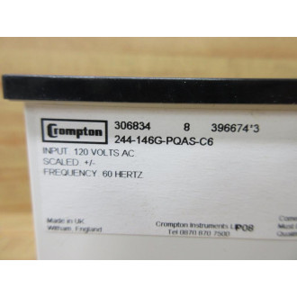 Crompton 244-146G-PQAS-C6 Synchroscope 244146GPQASC6 - New No Box