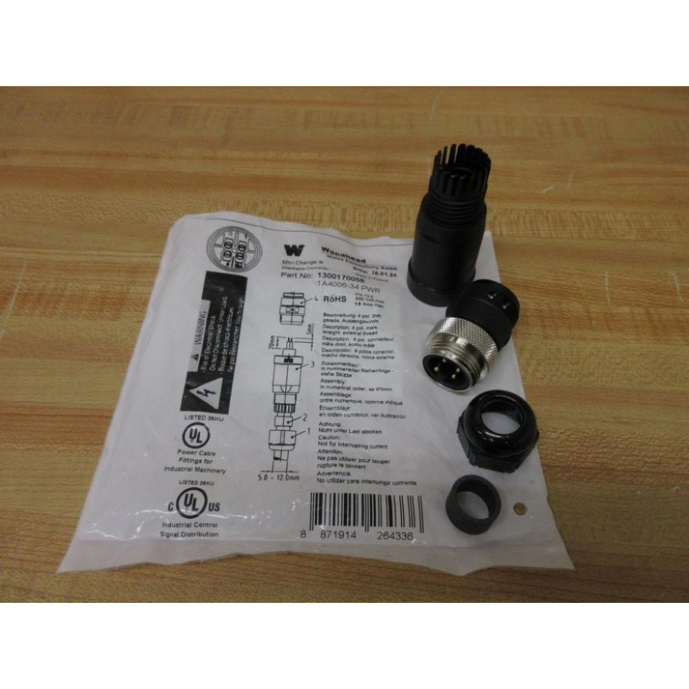 Woodhead Molex 1A4006-34PWR Mini Change Connector 1300170058