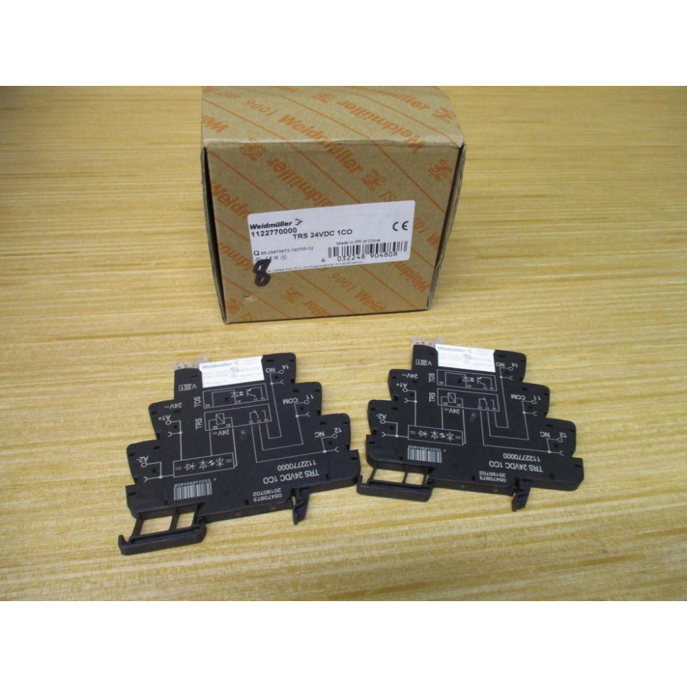 Weidmuller 1122770000 Relay Module TRS 24VDC 1CO W Relay (Pack of 2)