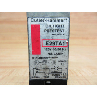 Cutler Hammer E29TA1 Eaton Light Oiltight Indicator Red - Used