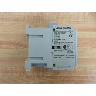 Allen Bradley 700-CF400* Control Relay 700CF400 25A  24V 5060 Hz - Used