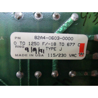 Watlow 82A4-0603-0000 Temperature Controller Board 82A406030000 - Used