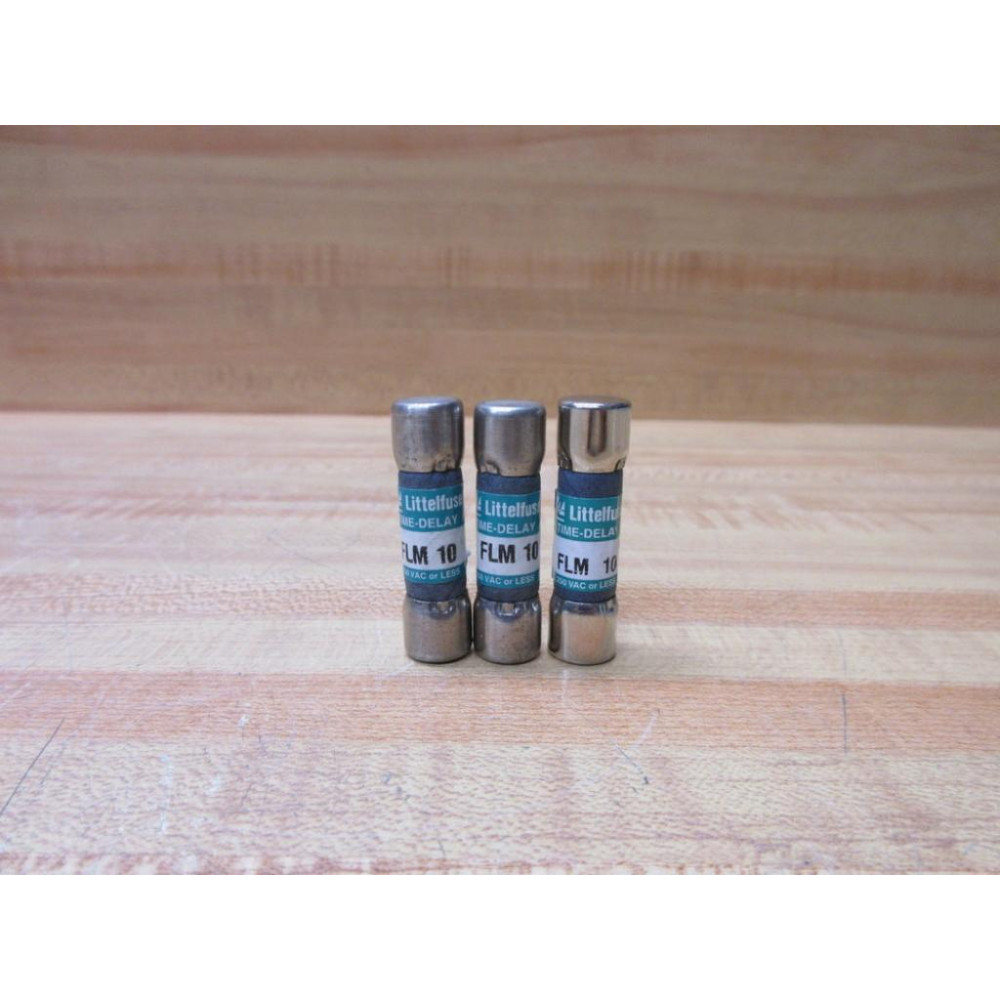 Littelfuse FLM-10 Fuse Cross Ref 486J01, FLM010 (Pack of 3) - New No Box