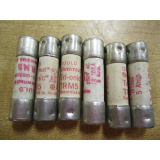 Gould Shawmut Ferraz Mersen TRM5 Fuse Cross Ref 540N56 (Pack of 6) - New No Box