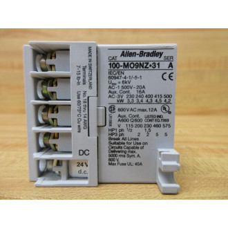 Allen Bradley 100-M09NZ2431 Control Relay 100-MO9NZ2431 - New No Box