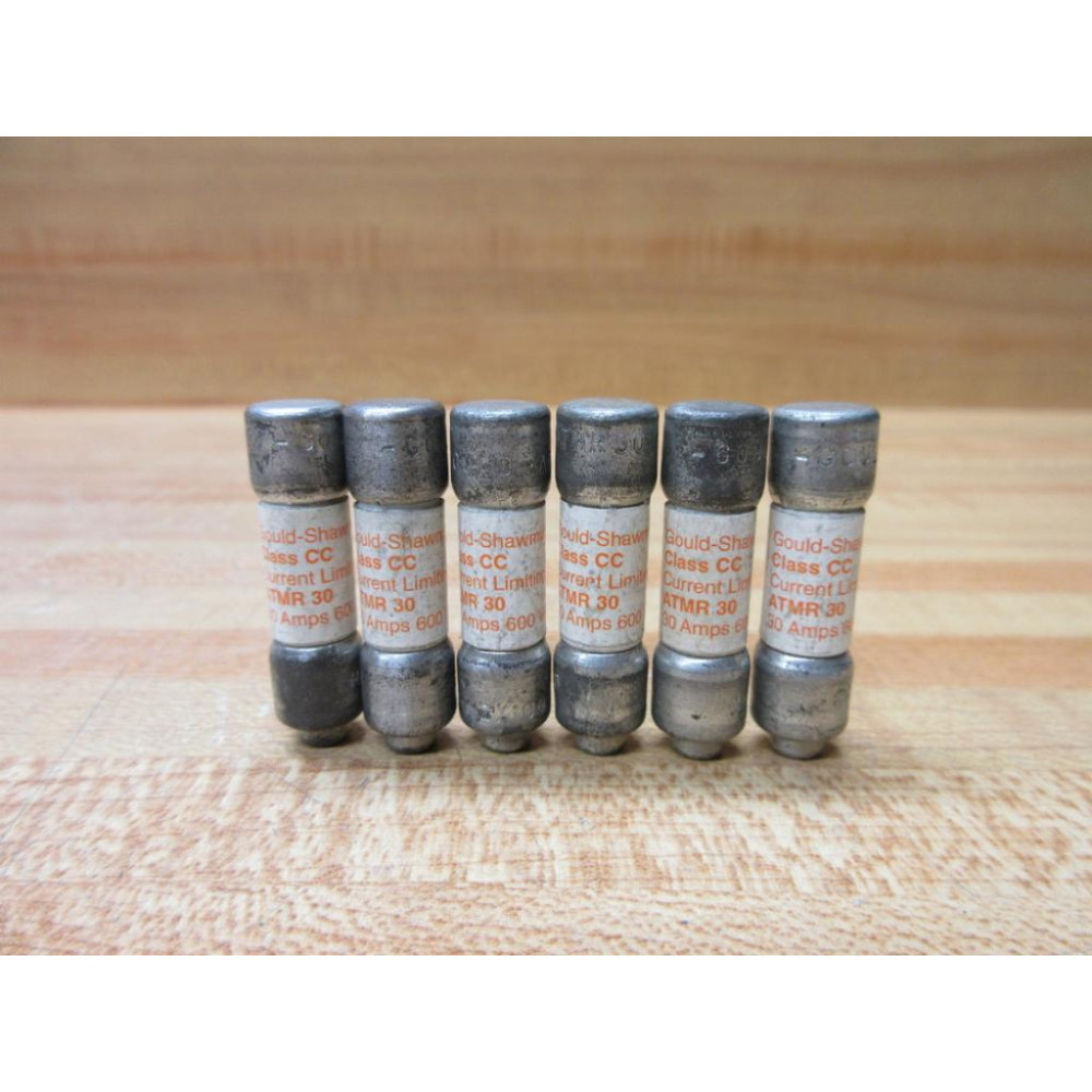 Gould Shawmut Ferraz Mersen ATMR30 Fuse Cross Ref 4ZCA7 (Pack of 6) - Used