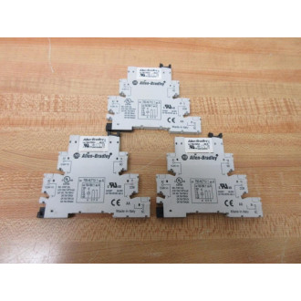 Allen Bradley 700-HLT1U Terminal Block Relay 700HLT1U* With 700-TBR24 Ser. A (Pack of 3) - Used