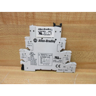 Allen Bradley 700-HLT1U Terminal Block Relay 700HLT1U* With 700-TBR24 Ser. A (Pack of 3) - Used