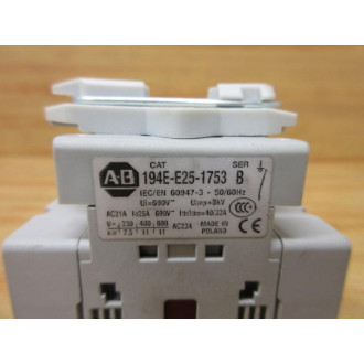 Allen Bradley 194E-E25-1753 Load Switch WO Operator - New No Box