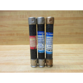 Littelfuse FLSR-10 Fuse Cross Ref 486L27, FLSR010 (Pack of 3) - New No Box