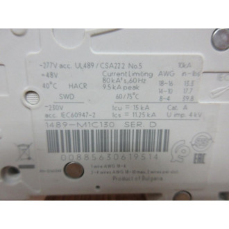 Allen Bradley 1489-M1C130 Circuit Breaker 1489M1C130 - New No Box