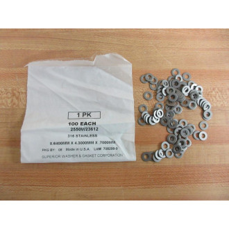 Superior Washer & Gasket 2550W23612 Washer (Pack of 100)