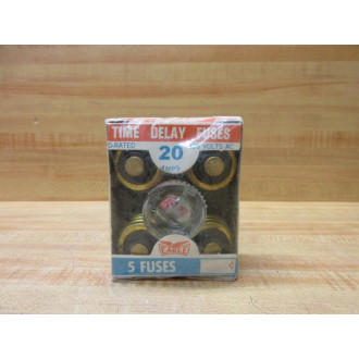 Eagle 670-20 Glass Plug Fuse 20A-125VAC (Pack of 5)