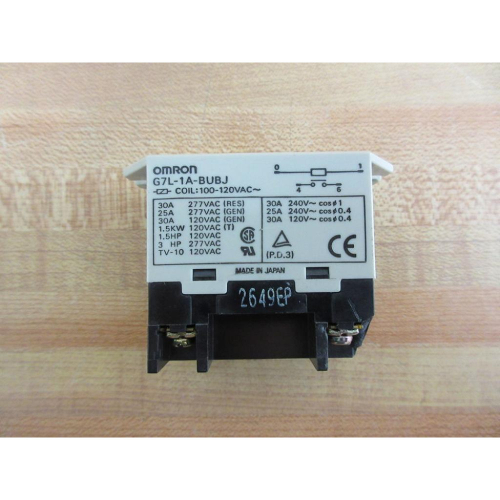 Omron G7L-1A-BUBJ-CB Relay G7L1ABUBJCB - Used
