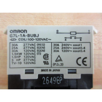 Omron G7L-1A-BUBJ-CB Relay G7L1ABUBJCB - Used