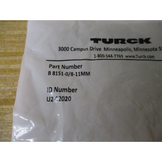 Turck B 8151-08-11MM Receptacle U2-02020