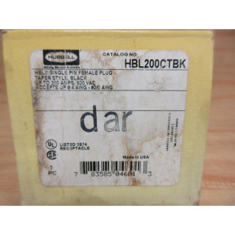 Hubbell HBL200CTBK Connector