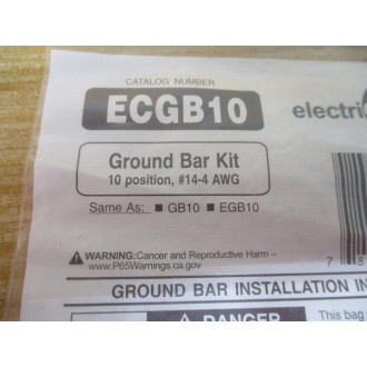 ElectriCenter ECGB10 Ground Bar Kit