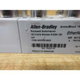 Allen Bradley 1732E-16CFGM12QCR IO Module 1732E16CFGM12QCR - Used