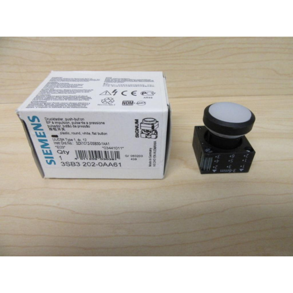 Siemens 3SB3 202-0AA61 Push Button Switch