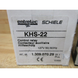 Entrelec Schiele KHS-22 Control Relay 1.309.070.29