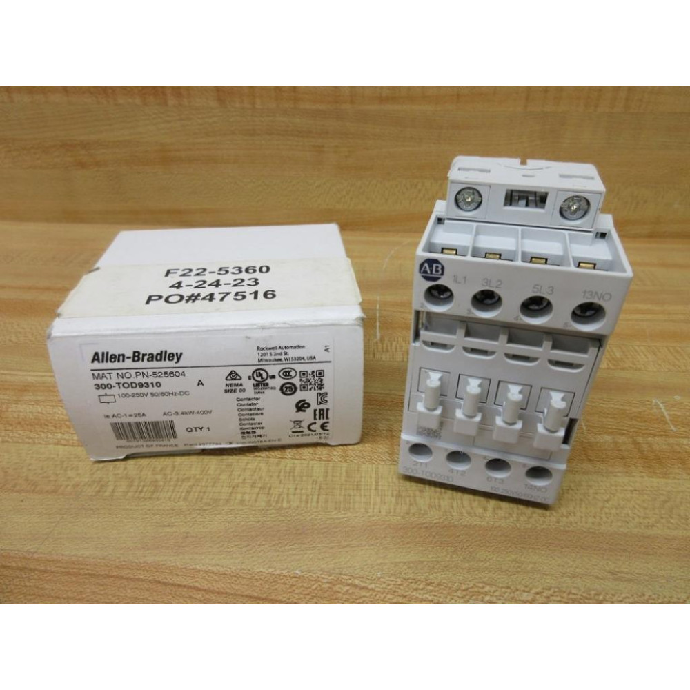Allen Bradley 300-TOD9310 Contactor 300TOD9310