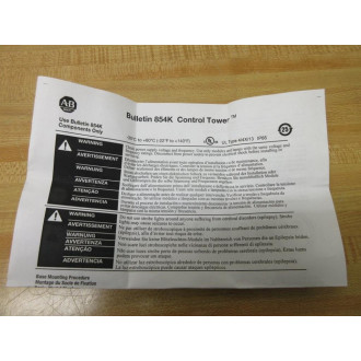 Allen Bradley 854K-24TL5 Stack Light 854K24TL5