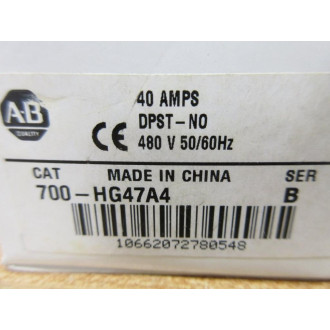 Allen Bradley 700-HG47A4 Control Relay 700HG47A4